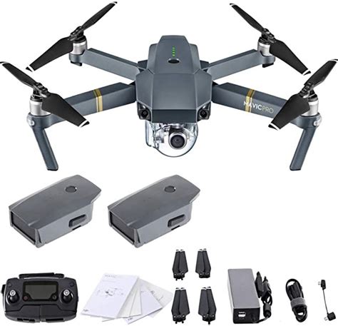 DJI Mavic Pro 4K Quadcopter with Remote Controller, 2 Batteries, with 1 ...